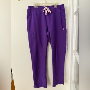 Figs purple skinny pants